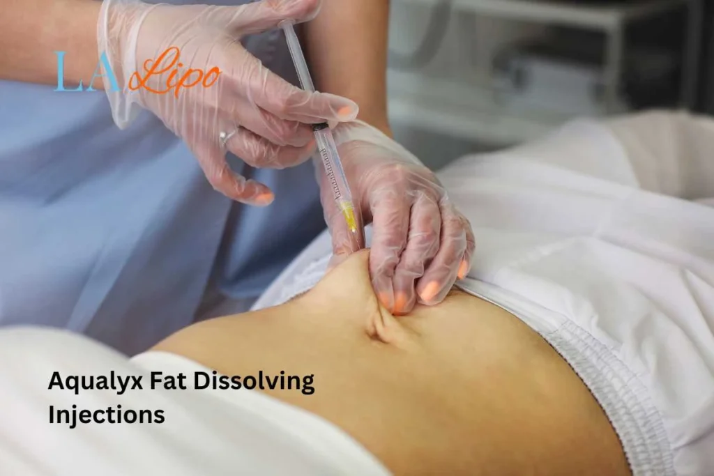 woman having fat dissolving injections Solihull in the stomach