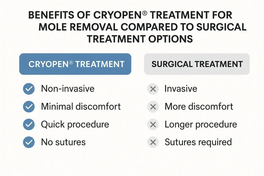 Benefits of professional mole-removal assessment at LA LIPO Solihull