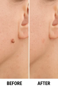 Skin tags removal Solihull before and after